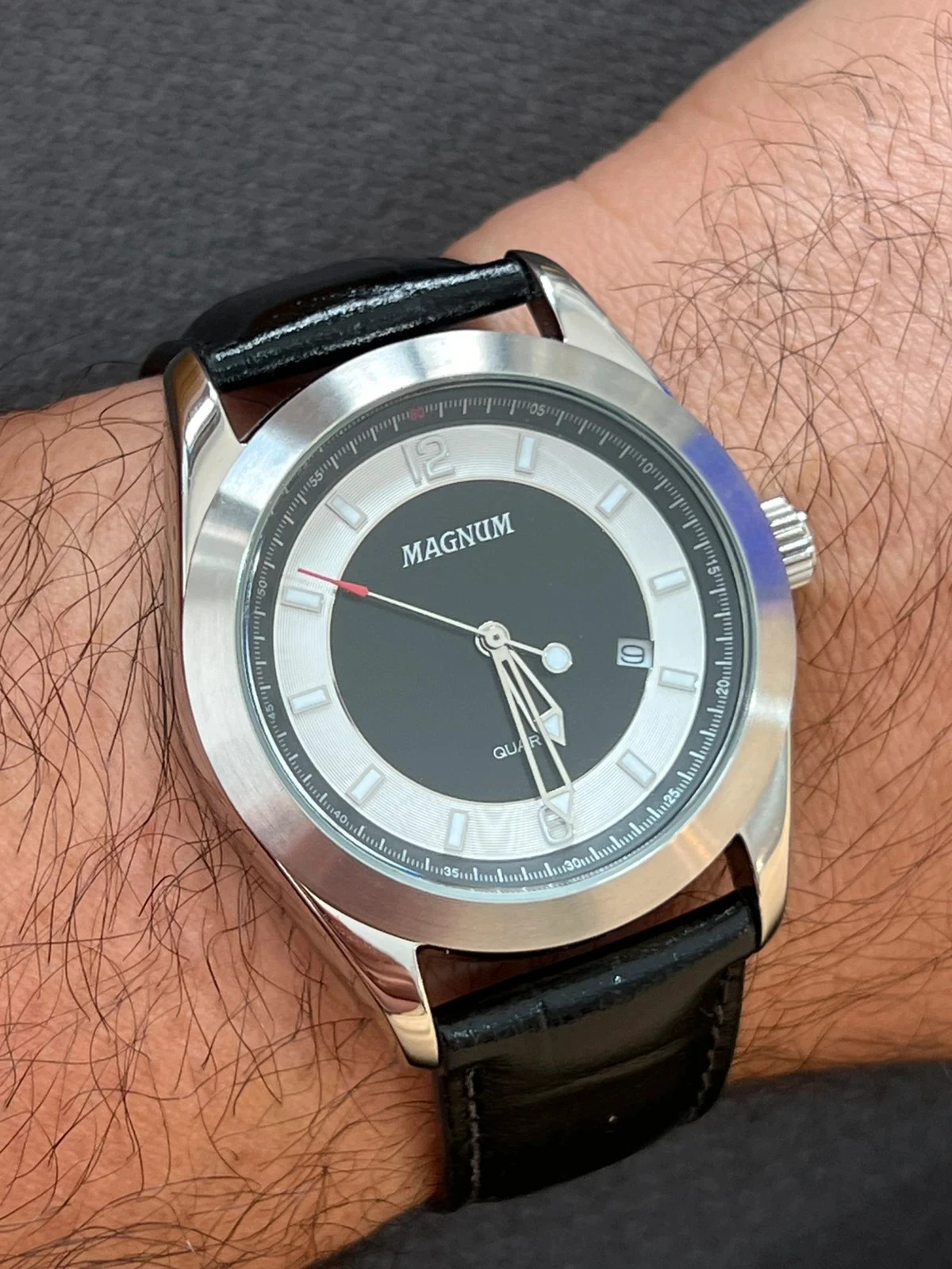 Montre Magnum Quartz Bull Eye 38 mm | Boîtier, garantie en cours de validité et 2 bracelets | Fabriqué au Brésil – photo 14